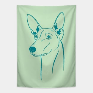 Pharaoh Hound (Light Olive and Teal) Tapestry