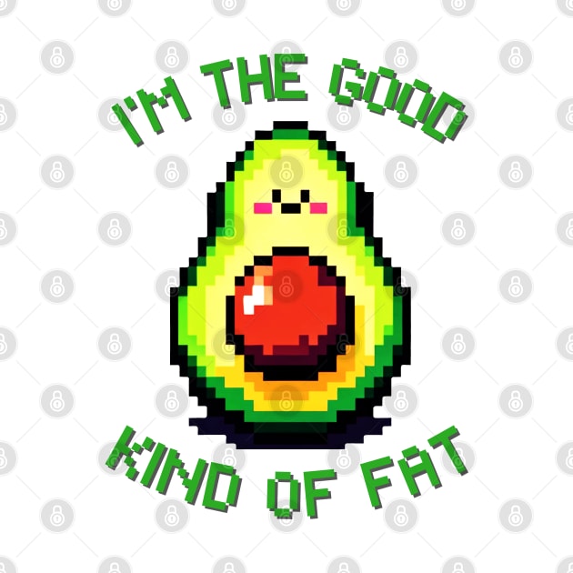 Pixelated Avocado: Retro 8-Bit Health Humor by Pixel Punkster