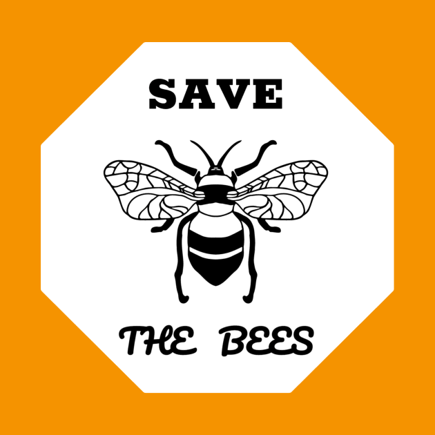 Save the BEES (Black and White version) by Rocksy