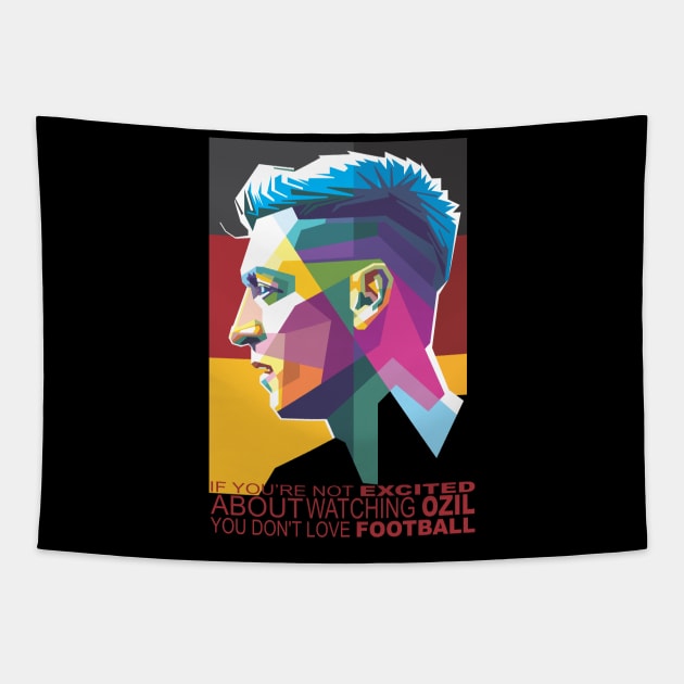 Ozil in WPAP Tapestry by Alkahfsmart