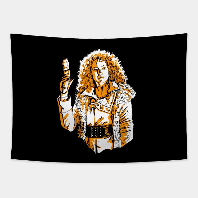 River Song - digital drawing Tapestry by dangerbeforeyou