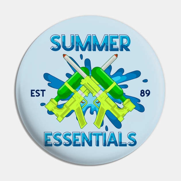 Summer Essentials Pin by DeepDiveThreads