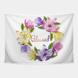 Blessed - Magnolia Flowers Tapestry