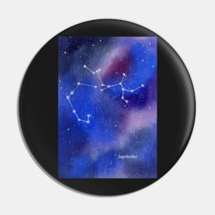 Sagittarius Star Constellation with Galaxy Background Pin