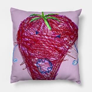 Angry Strawberry Pillow