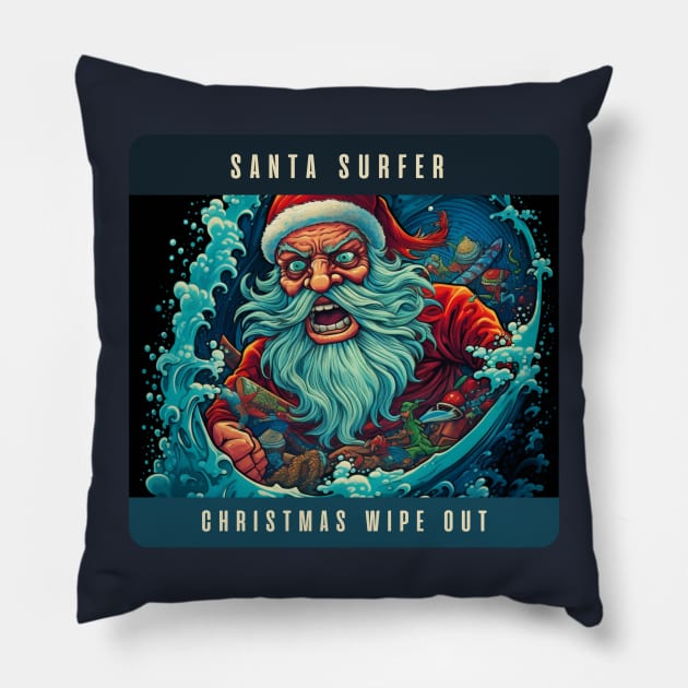 Christmas Wipe Out Pillow by baseCompass