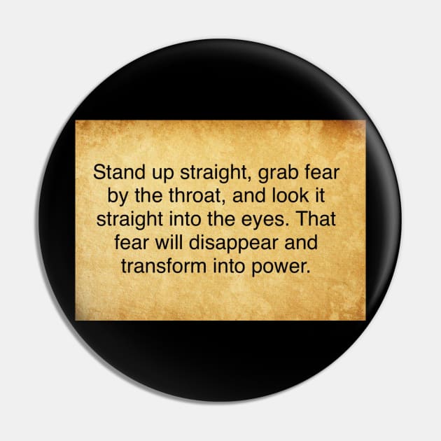 Mountain Monsters Fear Quote Pin by MarieDarcy