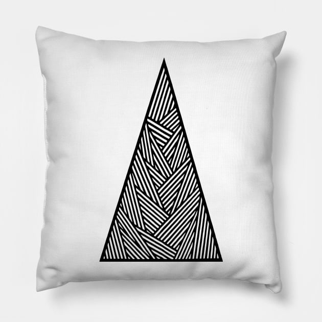 Black Triangle Pillow by ihavethisthingwithtriangles