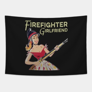 Firefighter Girlfriend 1950s Vintage Tapestry