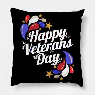 Logo For A Happy Veterans Day Pillow