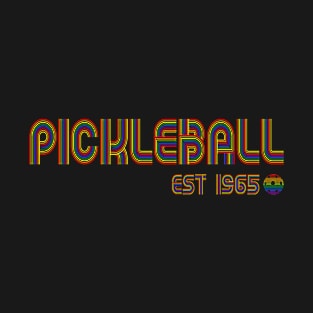 Vintage Style Pickleball Pride Design T-Shirt