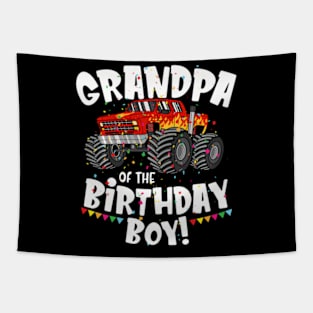 Monster Truck Grandpa Of The Birthday Boy Gift For Him Tapestry