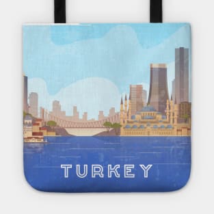 Istanbul, Turkey. Retro travel poster Tote