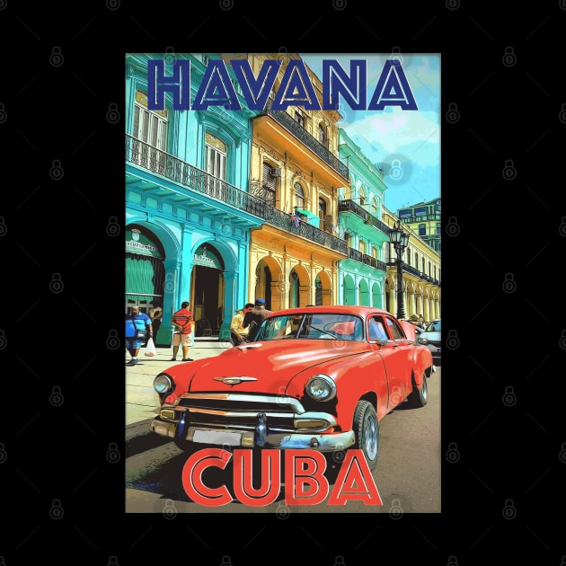 havana old city travel posters by YulisArtiyanaSiregar