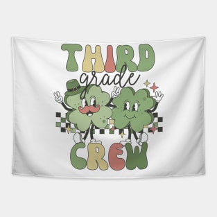 Retro 3rd Grade Teacher St Patricks Day Teaching Squad Tapestry