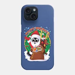 Happy Holidays Zapped Kat Santa and Rudolph by Swoot Phone Case