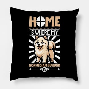 Home is with my Norwegian Buhund Pillow