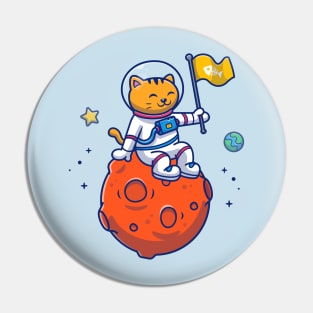 Astronaut Cat Pin