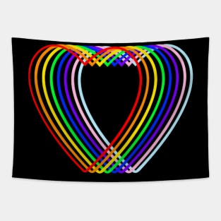 Pride Love Hearts Tapestry