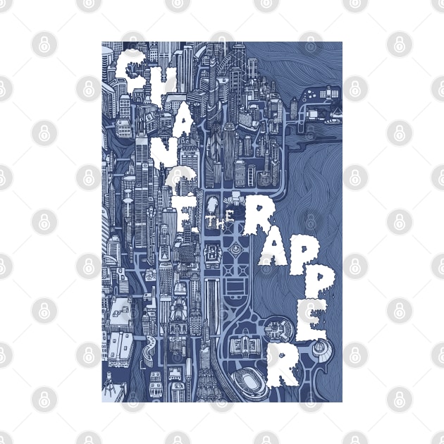 Chance the Rapper Chicago Map (Front) by illustravery