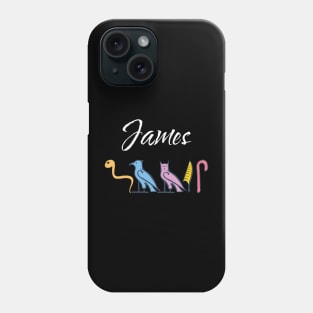 JAMES-American names in hieroglyphic letters-James, name in a Pharaonic Khartouch-Hieroglyphic pharaonic names Phone Case