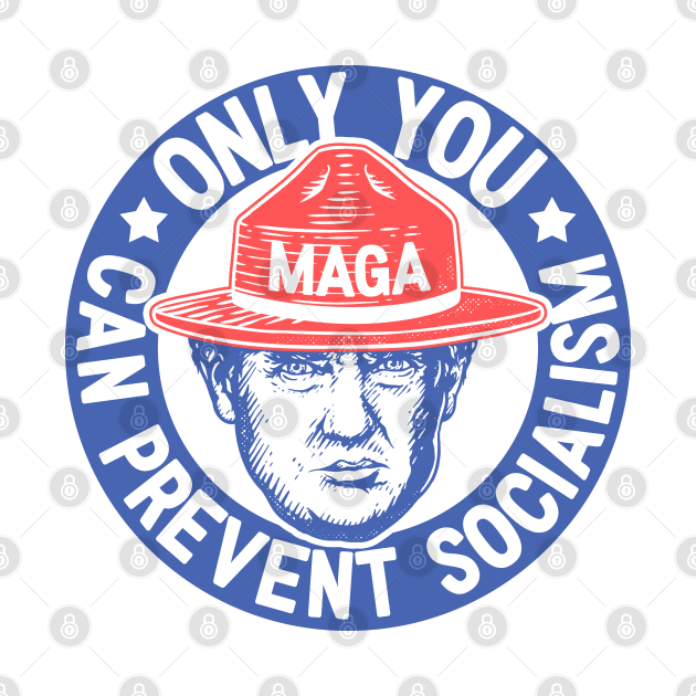 Ultra MAGA | Only You Can Prevent Socialism | We The People 1776 - 2022 | Blue Red by anycolordesigns