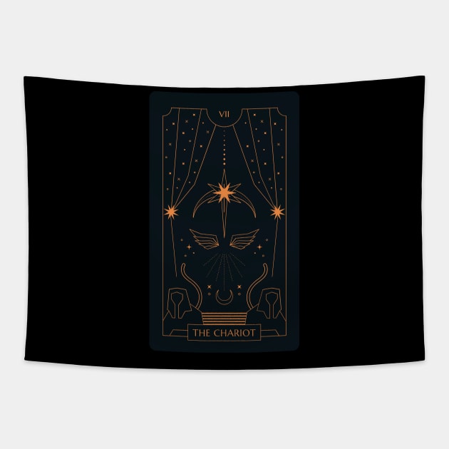 The Chariot Tarot Card Tapestry by moonlobster