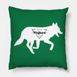 One Man Wolfpack Pillow