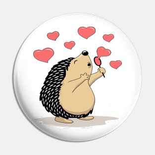 Cute Hedgehog T-Shirt Pin