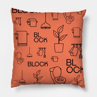 block black flash Pillow