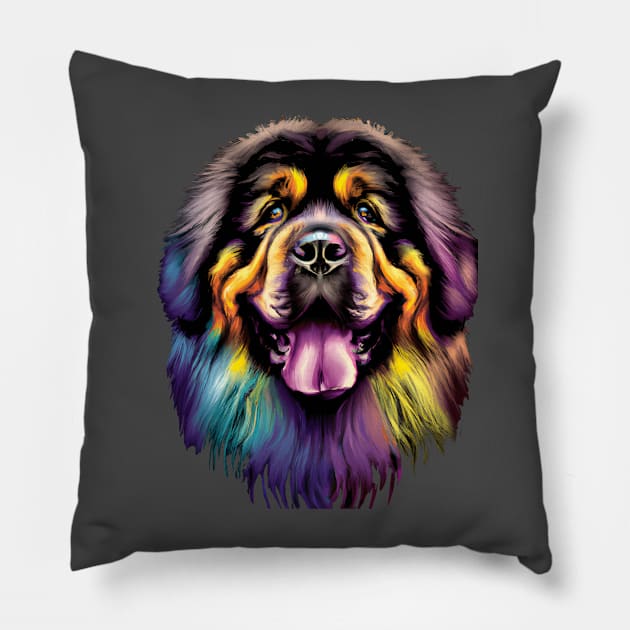 Cute Tibetan Mastiff Pillow by Furrban