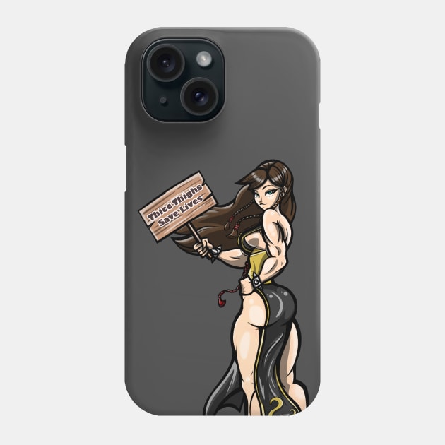 Thicc Thighs Phone Case by Alden Art Creations