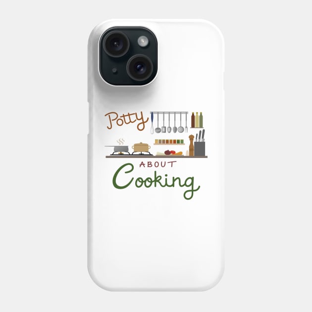 Potty About Cooking Illustrative Design Phone Case by NataliePaskell