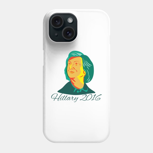 Hillary Clinton 2016 President Democrat Retro Phone Case by retrovectors