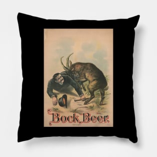 Bock Beer - Man and Bock Pillow