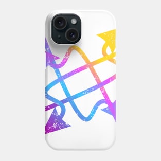 colorful abstract arrow illustration Phone Case