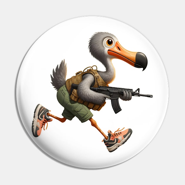 Tactical Dodo Bird Pin by Rawlifegraphic