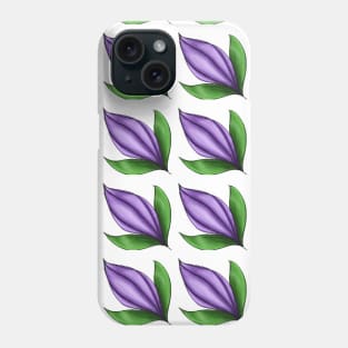 Purple Flower Bud Pattern Phone Case