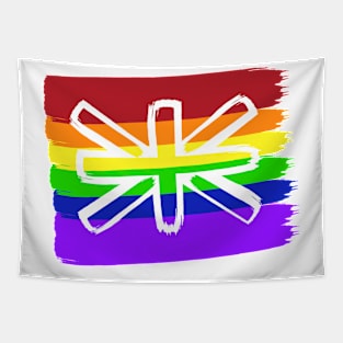 Painted Rainbow Union Jack Tapestry