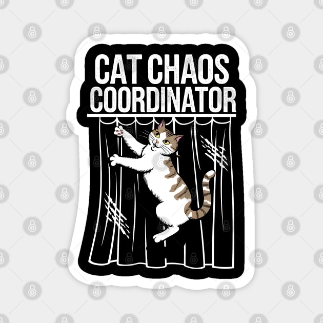 Cat Chaos Coordinator – Funny Cat Lover Magnet by MakerMind8.2