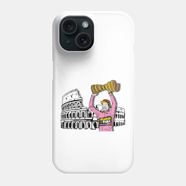 Primoz Roglic in Rome Giro 2023 Phone Case by p3p3ncil