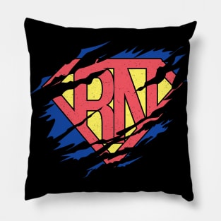 Super RN Nurse Ripped Pillow