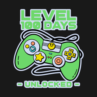 100 Days Unlocked 100th Day Of School Gamer T-Shirt