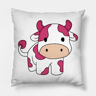 raspberry cow Pillow