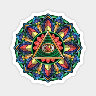 Mandala Indian triangle eye Magnet