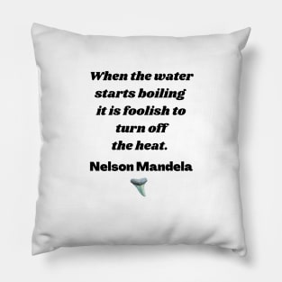 Nelson Mandela Inspirational Quote Pillow