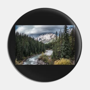 Jasper National Park Mountain Landscape Pin