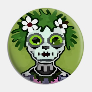 watercolor flowers zombie pixel art Pin