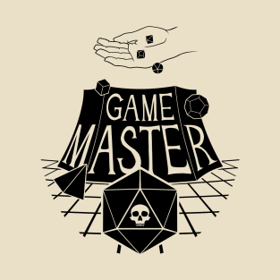 Game Master Skull - Black Design T-Shirt