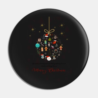 Corporate Postcard Christmas Ornament English version Pin